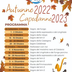 eventi e sagre Autuno 2022 Hotel Piccolo Mondo***Calabria